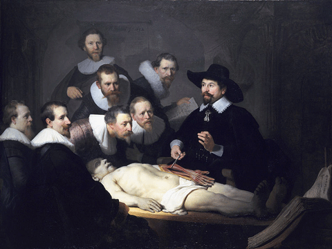 reproductie De anatomische les van Dr. Nicolaes Tulp van Rembrandt van Rijn